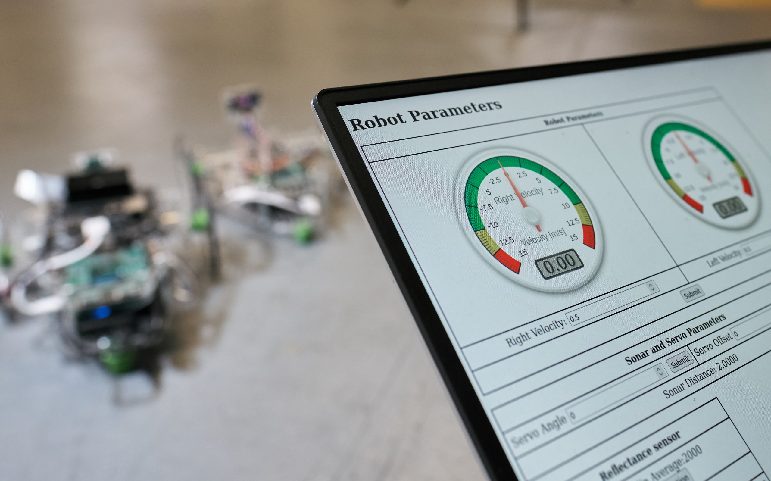 View of Puzzlebot management software screen, Innovation Factory - University of Manchester