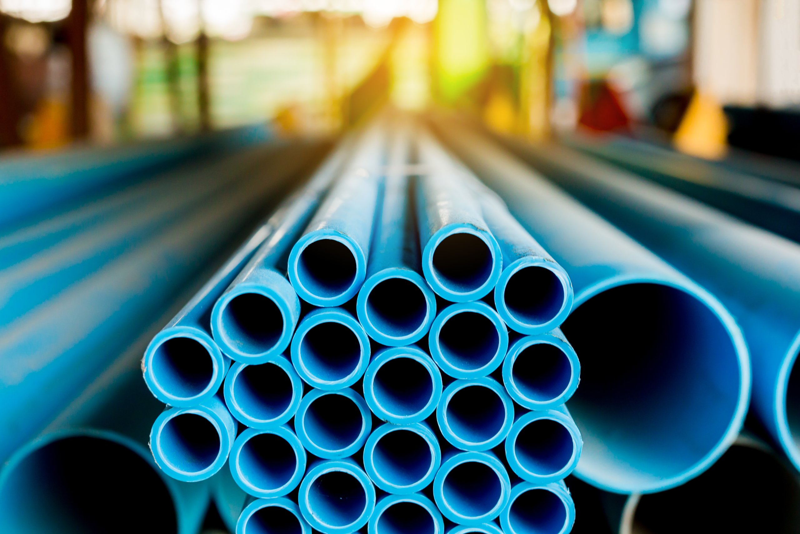 Plastic pipes used in construction