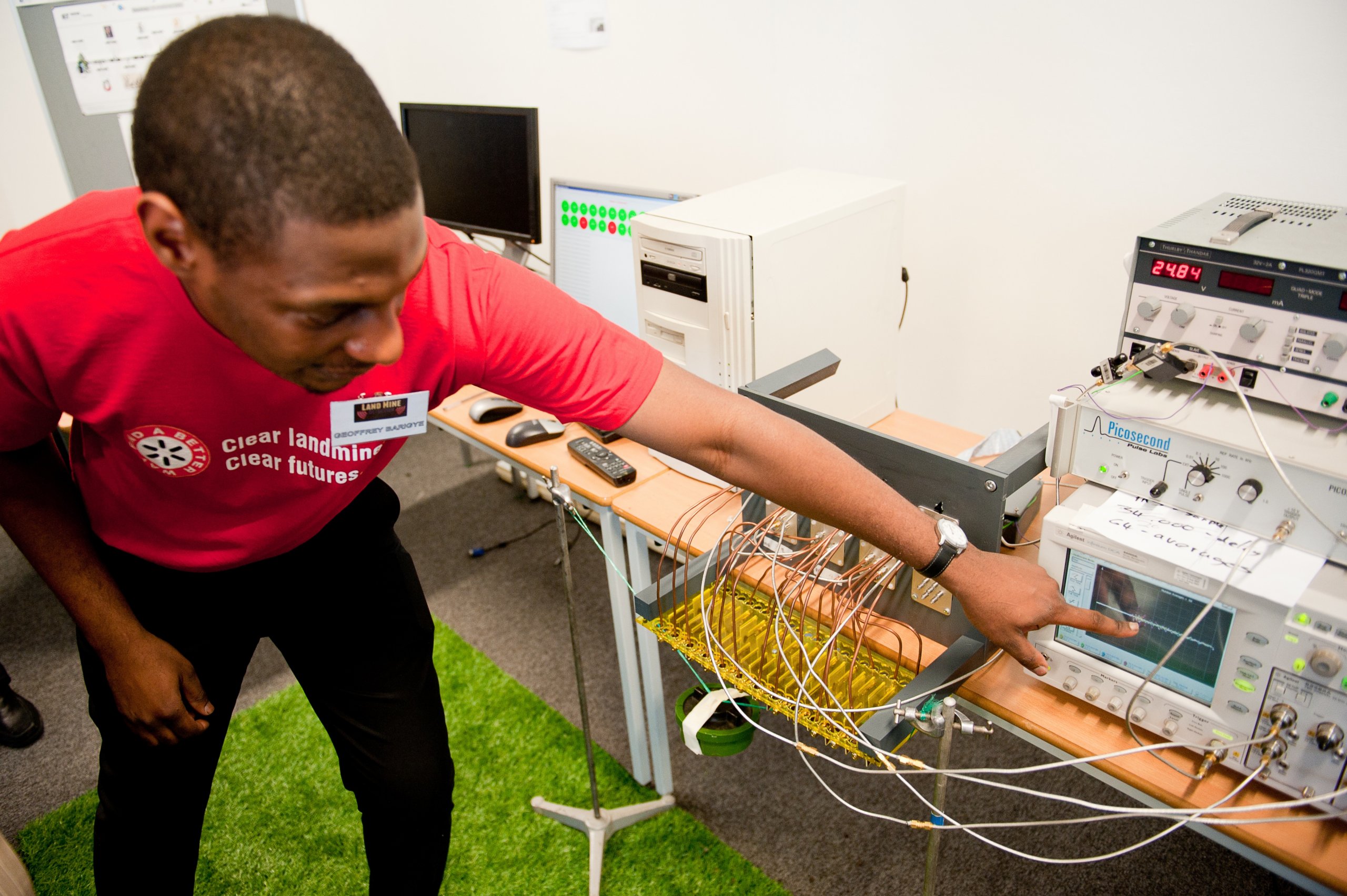 Man During an Electronic Engineering Project Presentation