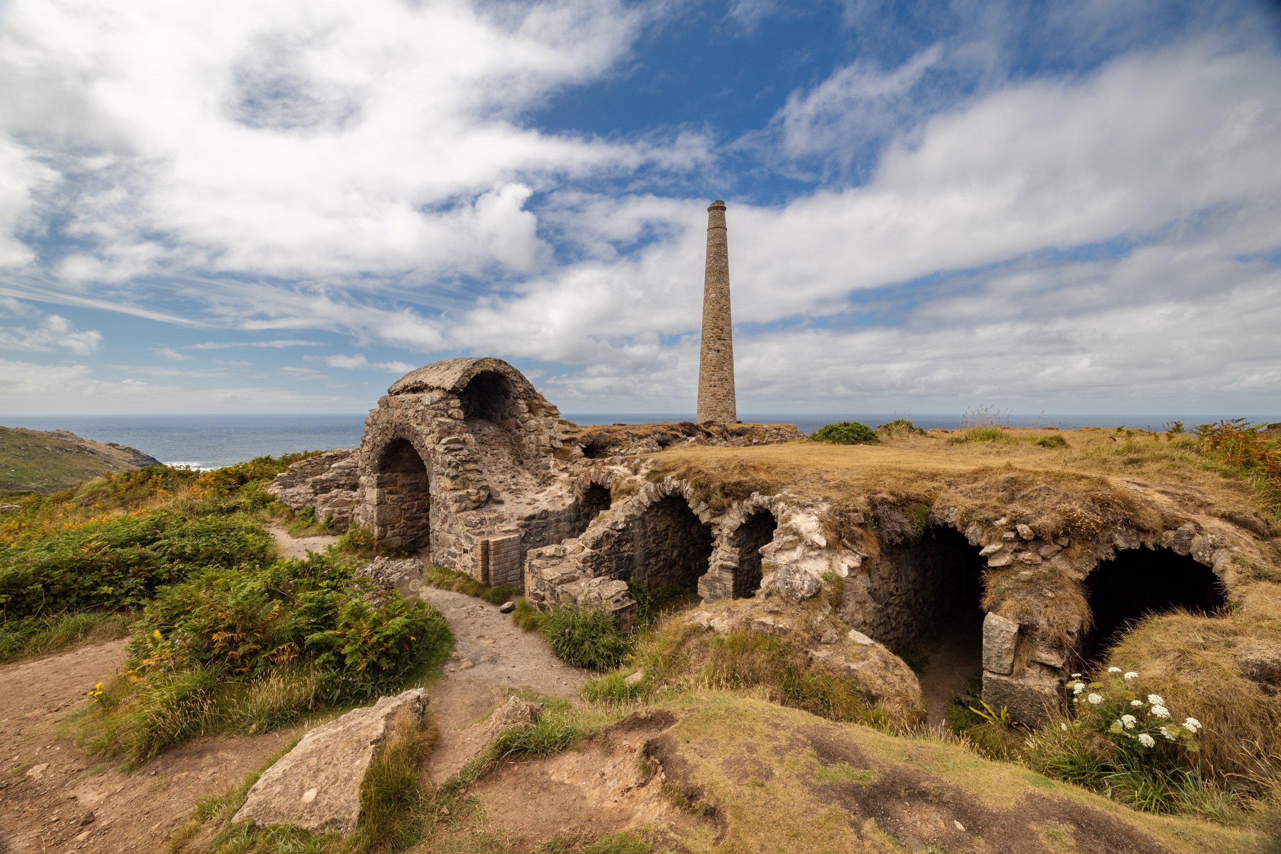 Historic mines on Cornish coast