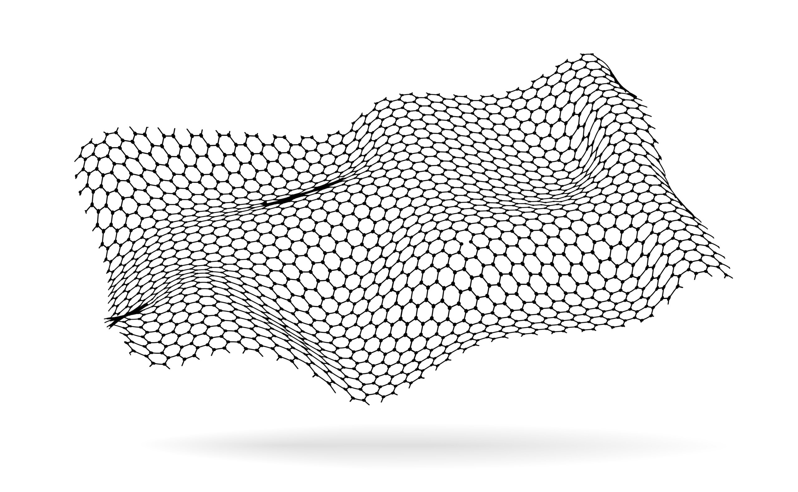 AI generated: layer of graphene showing its flexibility
